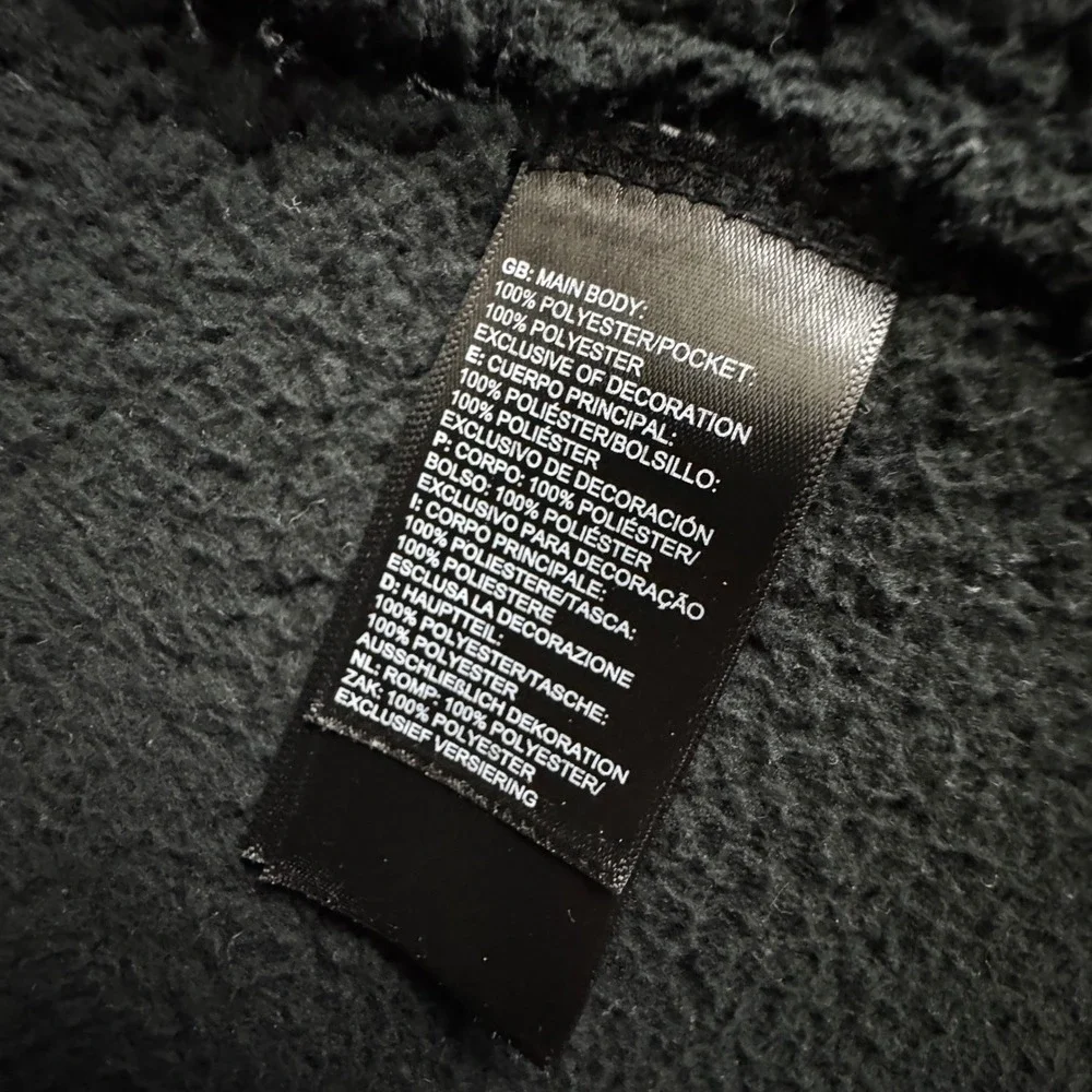 The North Face Black Fleece Sherpa Vest Mens XXL Tan‎ Trim Full Zip Pockets